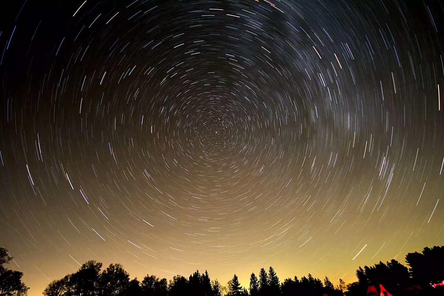 Vibrant star trails captured at Cherry Springs State Park.