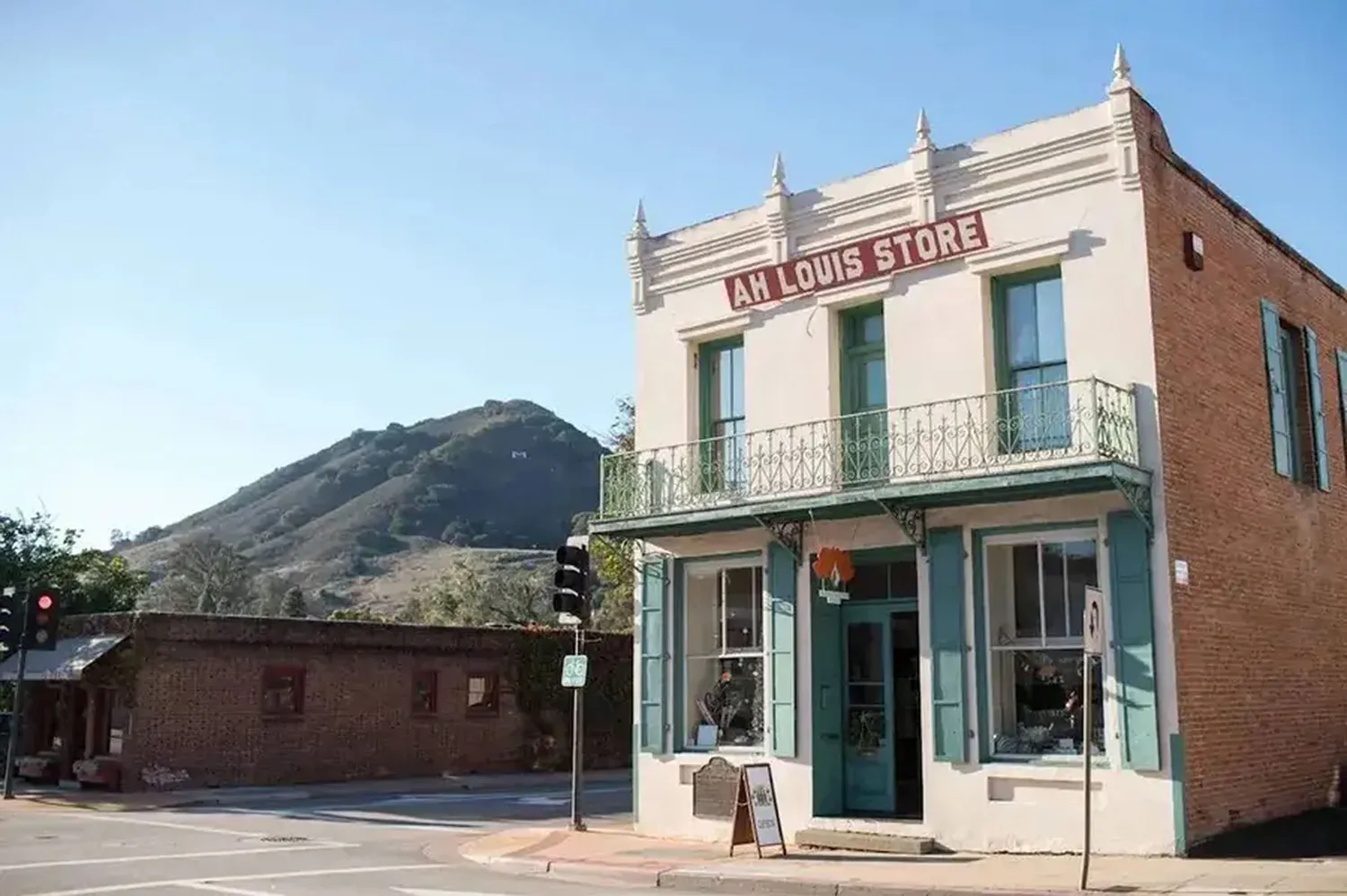Exterior architecture of the historic Ah Louis Store in downtown San Luis Obispo.